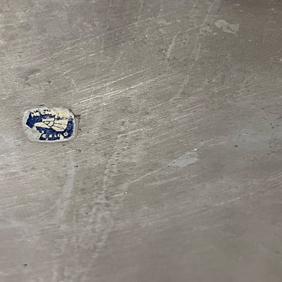 Vintage Pewter Serving Tray Ann Kary, Mexico, Rustic Dish, 1990's Decor - Picture 7 of 7